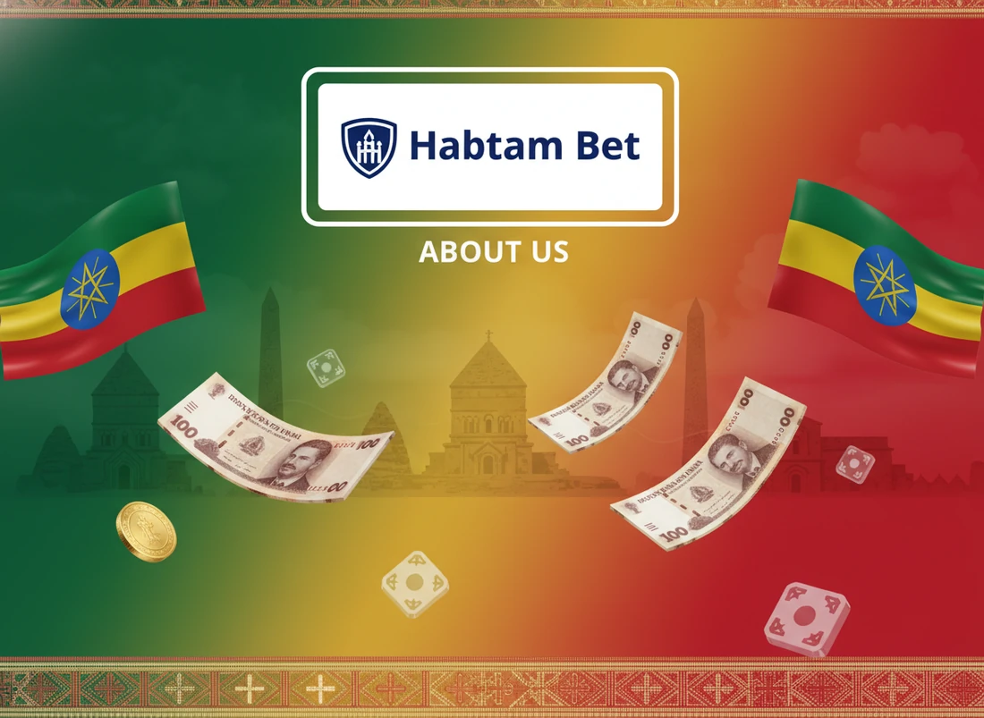 The Habtam Bet interface shown across desktop and mobile screens